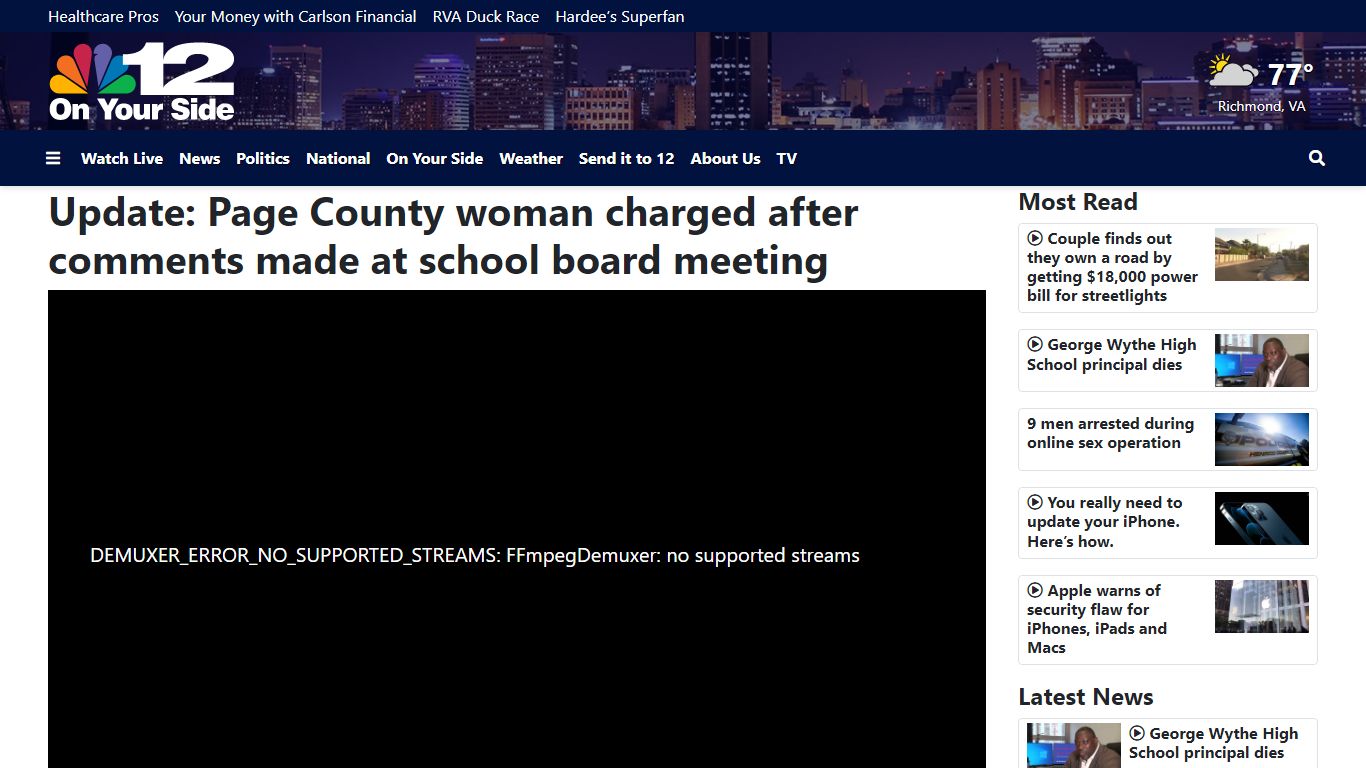 Update: Page County woman charged after comments made at school ... - NBC12